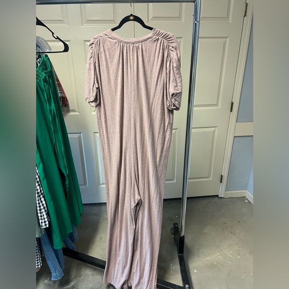 Free People Beach My Go To Jumpsuit Tan - Picture 2 of 3